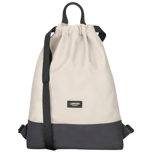 LARKSON Bolso de Deporte para Hombre y Mujer Beis Gris: No 7