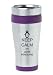 Purple 16oz Insulated Stainless Steel Travel Mug Z447 Keep Calm and Love Penguins by MIP