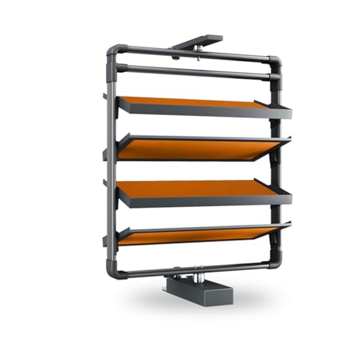 Étagère à chaussures en acier avec tubes intégrés structure rotative solide