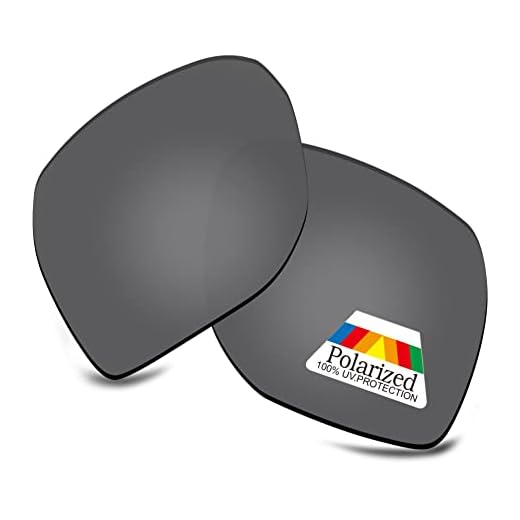 Bwake Lentes de reposição para óculos de sol Oakley Portal OO9446 - Preto escuro polarizado