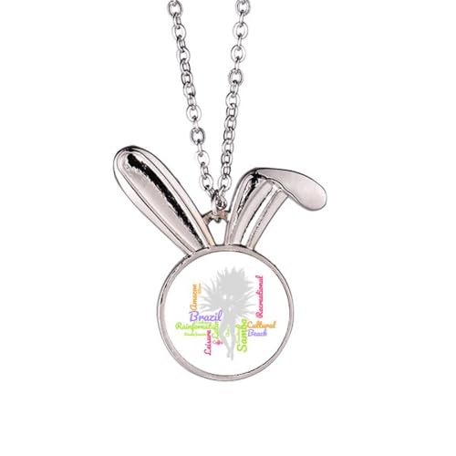 Collier lapin Brésil Dance Samba pendentif thématique et original pour femme