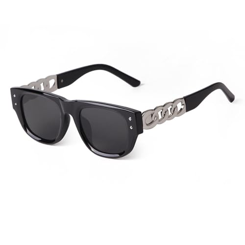 Lunettes de soleil pour hommes et femmes monture creuse design tendance nuances grises UV400