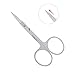 3pcs Small Eyebrow Scissors and Nose Hair Scissor, Beard Moustache Eyelash Nail Trimmer Facial Hair Grooming Scissors for Man and Woman