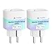 Produktbild Meross Matter Smart Steckdosen mit Stromverbrauch, WLAN Steckdosen mit Stromzähler für Balkonkraftwerk, funktioniert Apple HomeKit, Alexa und Google, 16A, FFS Ver. 2pcs