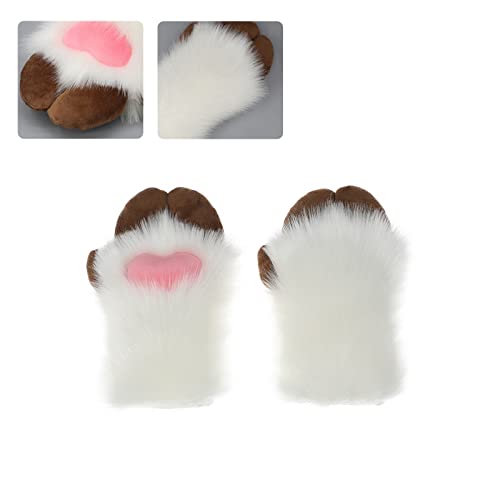 Cosplay Gloves Vividly Plush Mittens With Cartoon Sheep Hoof Shape For Girls Boys Carnivals Party Supplies2