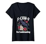 Photo Gallery donna funny f-caw-f candeliere gotico maglietta con collo a v Photo Gallery donna funny f-caw-f candeliere gotico maglietta con collo a v