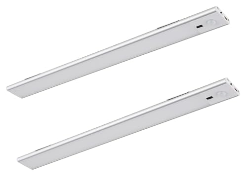 meineWunschleuchte Juego de 2 lámparas planas con sensor de movimiento y control de gestos, longitud 404 cm