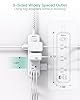 Mifaso Extension Cord, Surge Protector Power Strip, Long Extension Cord with 9 Outlets 3 USB Ports, Extension Cord with Multiple Outlets, USB Power Strip for Dorm Room Essentials, College(15FT, White)