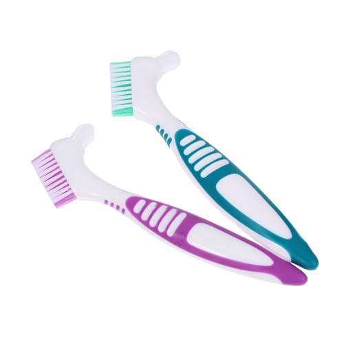 OATIPHO 2Piezas de Doble Cara Uds Limpieza Profunda y Ergonómico para Dentaduras Parciales y Completas