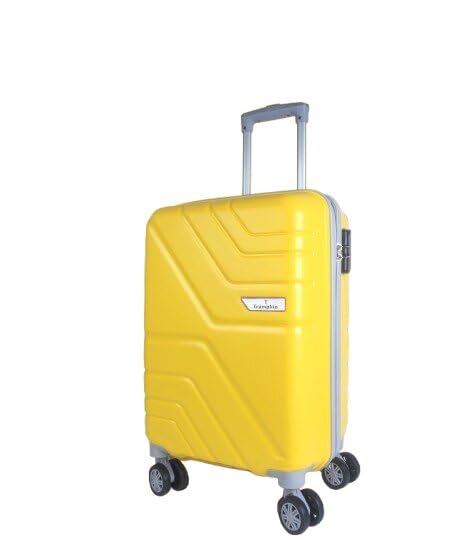 Image of Trumpkin Suitcase 360 Degree Small Suitcase /Cabin-Luggage / 22 inch inch /Size 55 cm /Hard-Sided Luggage Trolley Bag /Model-Z / 360 Rotating / 8 Wheels (Yellow)