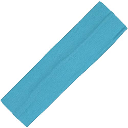 Kenz Laurenz Soft and Stretchy Elastic Cotton Headbands, Pack of 12, Light Blue - Thumbnail 2