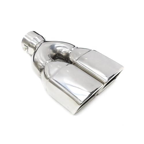Embout d'échappement universel double carré entrée 60mm tuyau arrière pour silencieux voiture
