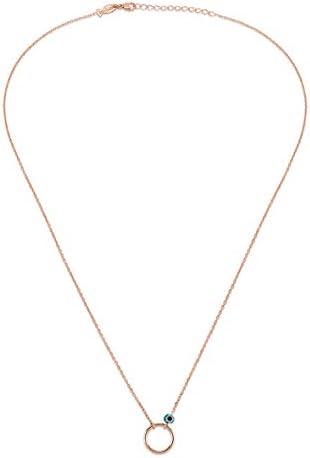 Ke Bella Jewelry Circle of Life Karma Necklace | Rhodium, Rose or 24K Yellow Gold Plated Silver | 16" + 2" Italian Chain