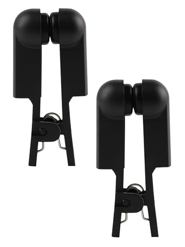 Ear Clip Electrode Rubber Black Compatible for Tens 7000 & Standard Tens Units Reusable Ear Clip Accessory 1 Pair