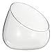 HEMOTON Cuenco de Corte Inclinado de Vidrio Cuenco Redondo de Corte Inclinado de Vidrio Terrario Globo Inclinado Jarrón de Flores para Flor Vela Caramelo Hogar Boda Centro de Mesa