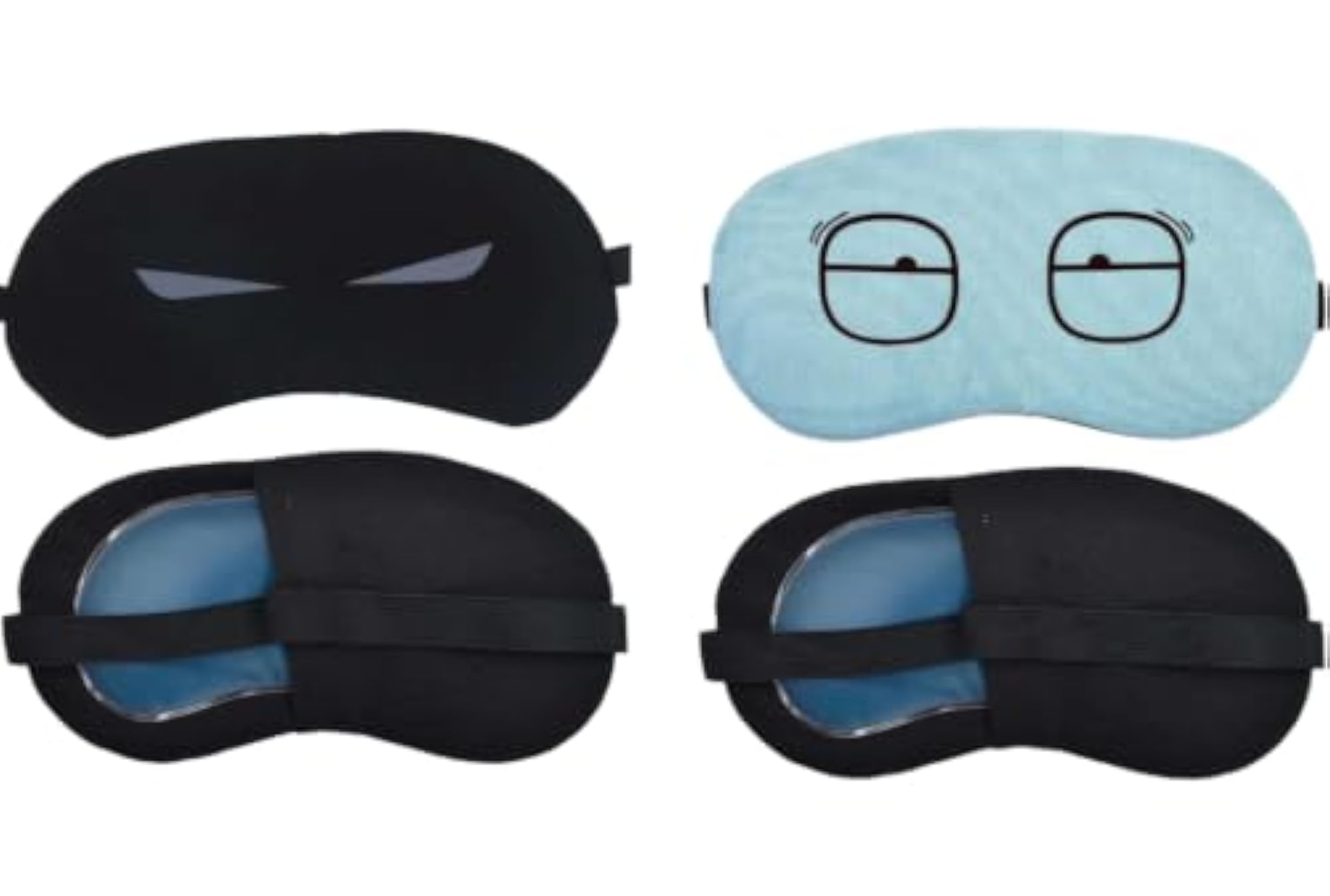 Cooling Gel Eye Mask for Sleeping, Angry Eyebrows & Wood Texture