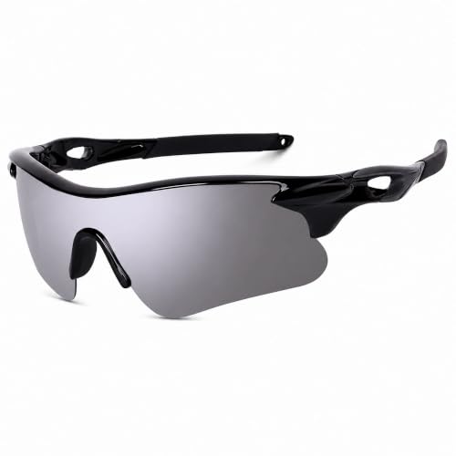 Image of Dervin Non Polarized Oversized Sports Sunglasses for Men Women, Outdoor Cricket Cycling Hiking Fishing Sunglasses