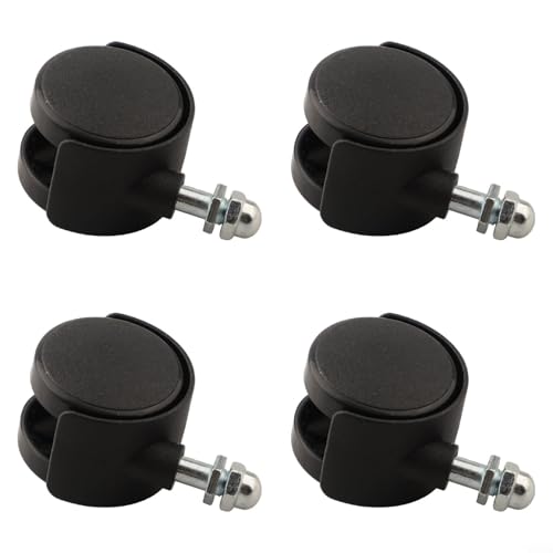Ruedas para calentadores de aceite eléctricos, 4 ruedas de repuesto de 40 x 30 mm, 8 mm de diámetro de rosca, accesorios de movilidad omnidireccional para calentadores Pioneer, plástico negro (sin - imagen 4