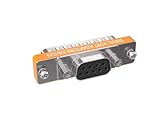 Cable Leader DB9 Female to DB25 Male Low Profile at Modem Mini Adapter, Orange (F/M)