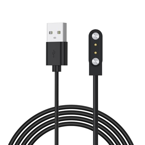Oumida Universal SmartWatch Ladekabel, 4mm Universal Magnetisch SmartWatch Zubehör Ladekabel 2 Polig Kabel, Ladegerät Kontakt Pitch Abstand 4mm (2 Polig-4mm)