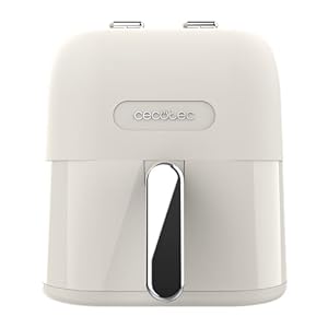 Cecotec AirFryer zonder olie van 5 L Cecofry Antique 5000. AirFryer. 1500 W, Digitaal, Retro-ontwerp, PerfectCook-technologie, 80-200ºC, Instelbare Tijd, Afneembare Onderdelen