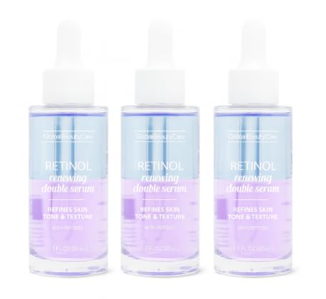 Global Beauty Care Retinol Renewing Double Serum with Peptides - Refine, 1.7 fl oz / 50 mL - 3 Pack
