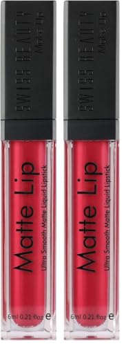 Image of Swiss Beauty Ultra Smooth Matte Lip Liquid Lipstick, Smooth Lip Color, Weightless Finish, Silky Matte Finish, Shade- Epic Magenta, 6ml (Pack of 2)