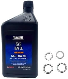 Yamaha Wolverine RMAX2/ RMAX4/ X2 1000 all Models Differential/Gear Oil Change Kit 1 Quarts ACC-GROIL-5G-QT/Washers