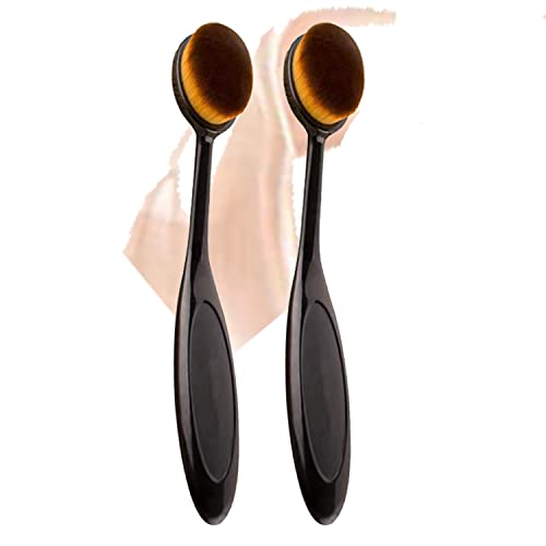 2 PièCes ChargéEs Brosse à Dents Type Brosse De Maquillage Brosse De Base Multifonctionnelle Brosse Faciale Brosse De Base Pour Liquide CrèMe De Maquillage Poudre Impeccable