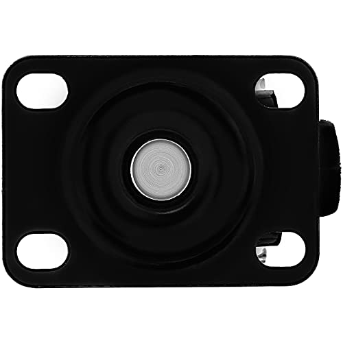 Swivel Caster Wheels Rubber Base With Top Plate & Bearing Heavy Duty With Pack Of 4 Black By Online Best Service (1.5" No Brake) #TOP7