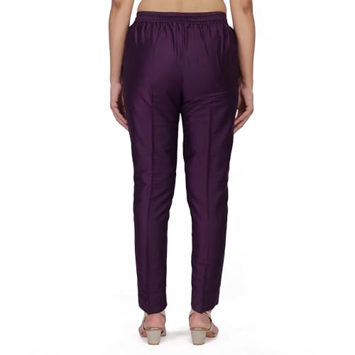 Image of Trouser Pants for Women,Stylish Trousers for Woman for Kurti Relaxed & Regular Straight fit Palazzo,Ethnic Bottom Formal Pants for Women Office wear Casual & Daily Use
