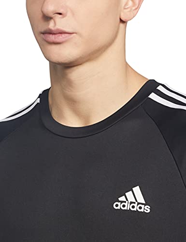 Image of adidas Men Polyester Striped Fitted T-Shirt