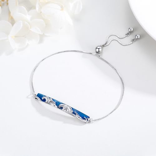 Image of Dragonfly Bracelet 925 Sterling Silver Butterfly Bracelet Adjustable Celtic Moon Bracelet Irish Celtic Jewelry Gifts for Women