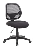 Boss Office Products Commercial Grade Mesh Task Chair with Lumbar Support in Black