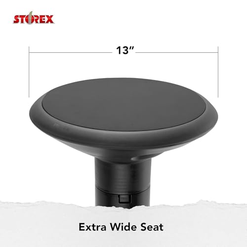 Image of Storex Wiggle Stool, 12 to 24-inch, Black