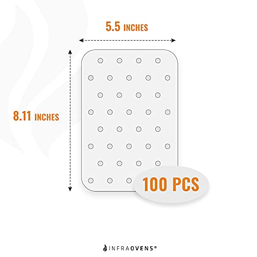 Air Fryer Parchment Paper Accessories For Ninja Foodi Dual Air Fryer 100 Pcs Dz201, Dz401, Air Fryer Paper Liners & Heat Resistant Mat, Double Basket Ninja Accessories Sheets For Basket By Infraovens #TOP5