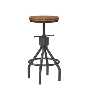 Set of 2 Industrial Bar Stool-Vintage Counter Dining Chair-Swivel Stools-Tall Height Adjustable 22-33" Set of 2 Industrial Bar Stool Vintage Counter Dining Chair Swivel Stools Tall Height Adjustable 22 33