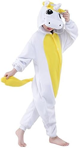 LeaveLive Animal Onesies Halloween Cosplay Costume Pajamas Yellow White