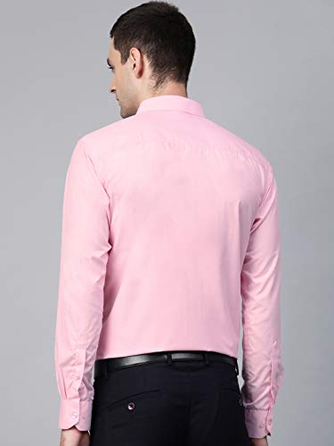 Image of MANQ Men's Regular Fit Cotton Formal Shirt, Full Sleeves, Spread Collar, Button-Down, Office, Business & Casual Wear