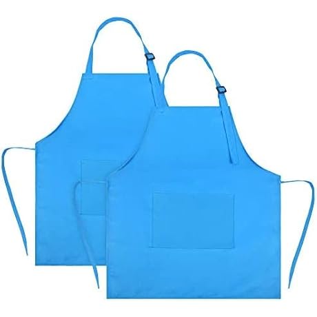 SINLAND Kids Aprons with Pockets Chef Apron Perfect for Cooking, Baking, Craft