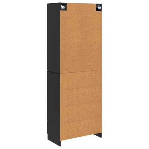 Mueble de madera para salón minimalista juego de armarios negros con acabados vanguardistas 8
