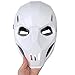 HOTTERCOS White Master Mask Hero Steampunk PVC Half Mask Halloween Movie Costume Cosplay Props