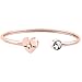 WUSUANED Dainty Rose Gold Heart Beat Cuff Bracelet Christmas Gift for Nurse Doctor (heartbeat bracelet)