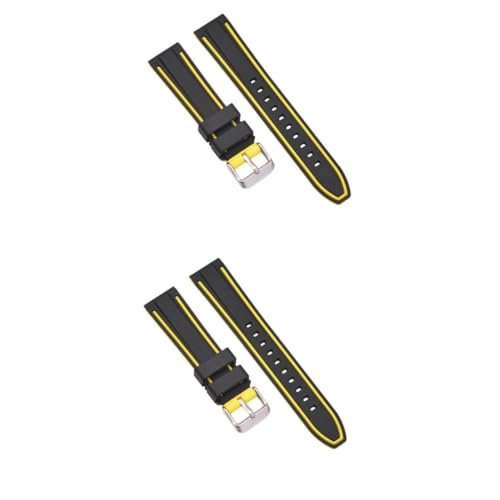 TENDYCOCO 2pcs Silicone Watchband Simple Smartwatch Strap S3 Straps Replacement Band for Smart Watch Bands Wristband for Watch Silicone Band for Watch