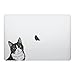FINCIBO 5 x 5 inch Cute Black White Tuxedo Cat Removable Vinyl Decal Stickers for iPad MacBook Laptop (Or Any Flat Surface)