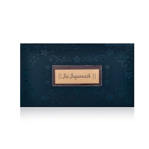 Image of Lord Shri Jagannath Charan Paduka with Acrylic Box | Gold Plated | Charan Paduka Box for Pooja l Devotional Prayer Box, Footprint | Wedding Gifts & House Warming | Diwali Gifts (Brown)