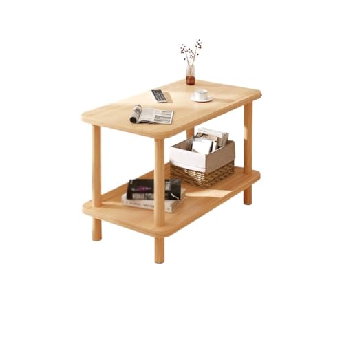 Table d'appoint de salon compacte avec étagère simple pour canapé - 2