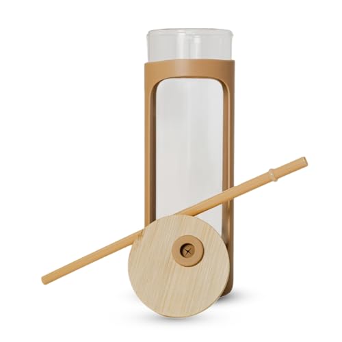 haelo-20oz-Glass-Tumbler-Water-Bottle-Iced-Coffee-Cup-with-Straw-Silicone-Protective-Sleeve-Bamboo-Lid-Reusable-BPA-Free-Amber