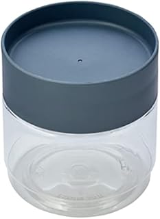 Addis 518336 Small Airtight Food Storage Jar 490ml Capacity In Transparent And Graphite Grey Clear