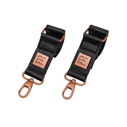Petunia Pickle Bottom Valet Stroller Clip | Baby Stroller Accessory | Diaper Bag Clip | Stroller Accessories for Baby Stroller and Diaper Bags | for Busy Parents | Black Matte/Antique Copper